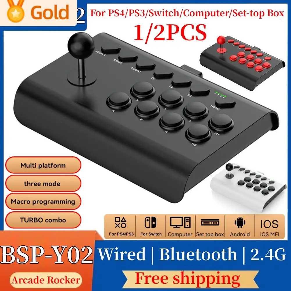 Retro Gaming Play Zone - 6In1เกมคอนโซลเกมคอนโซลเกมจอยสติ๊กไร้สายบลูทูธแบบมีสายควบคุมการต่อสู้2.4G สำหรับ Nintendo Switch PS4 PS3