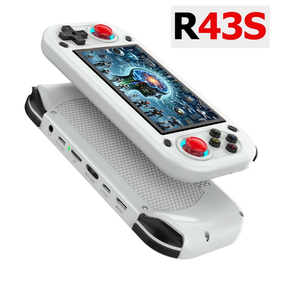Retro Gaming Best Console - R43S Retro คอนโซลวิดีโอเกมมือถือเปิดระบบ Linux 4.3 นิ้วหน้าจอ