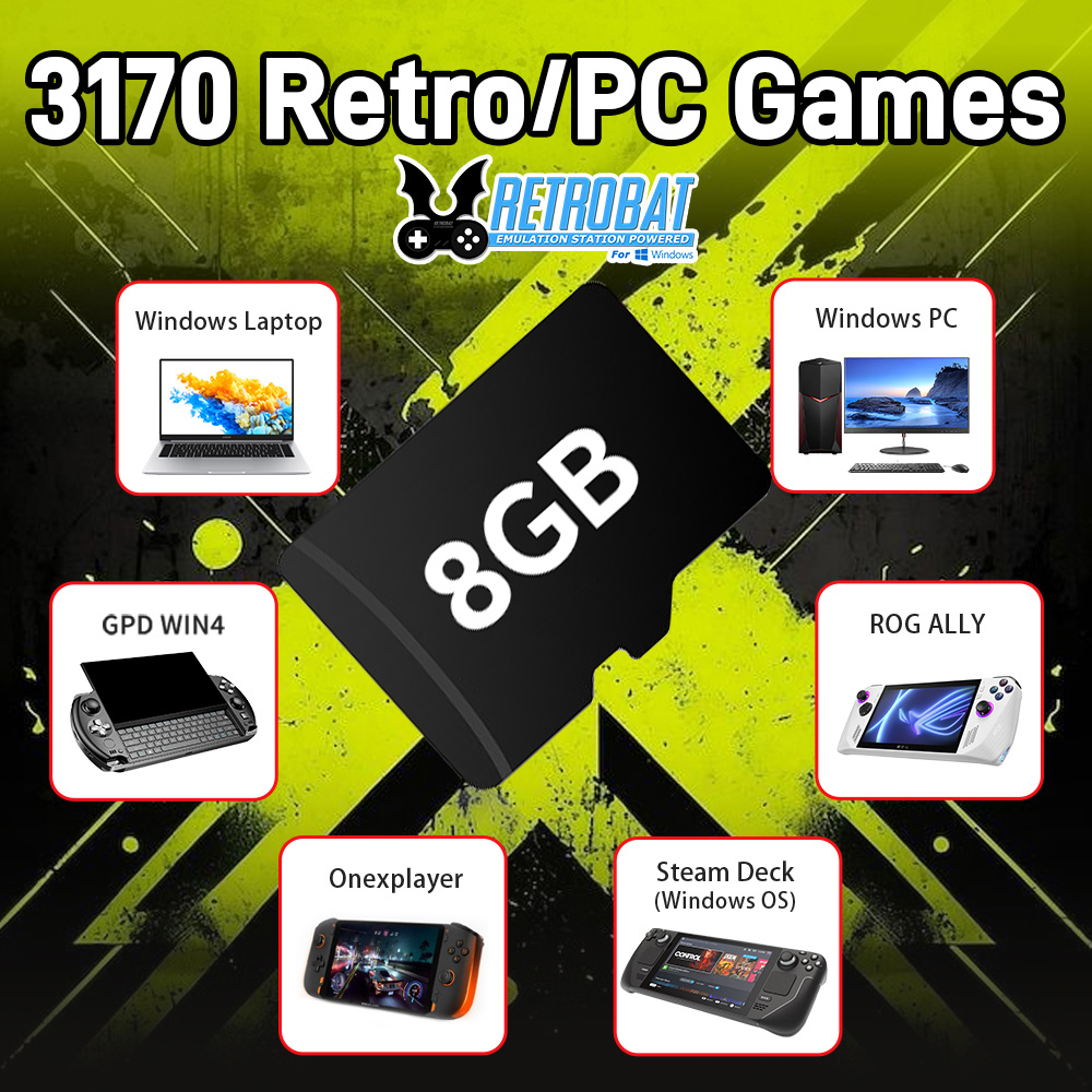 Retro Gaming Best Console - 8GB เกม TF Card 3170 Retro/เกม