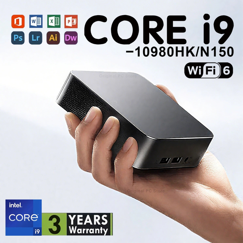Intel i9 10980HK มินิพีซี ดูอั - Retro Gaming Mini Pc บทวิจารณ์และราคา