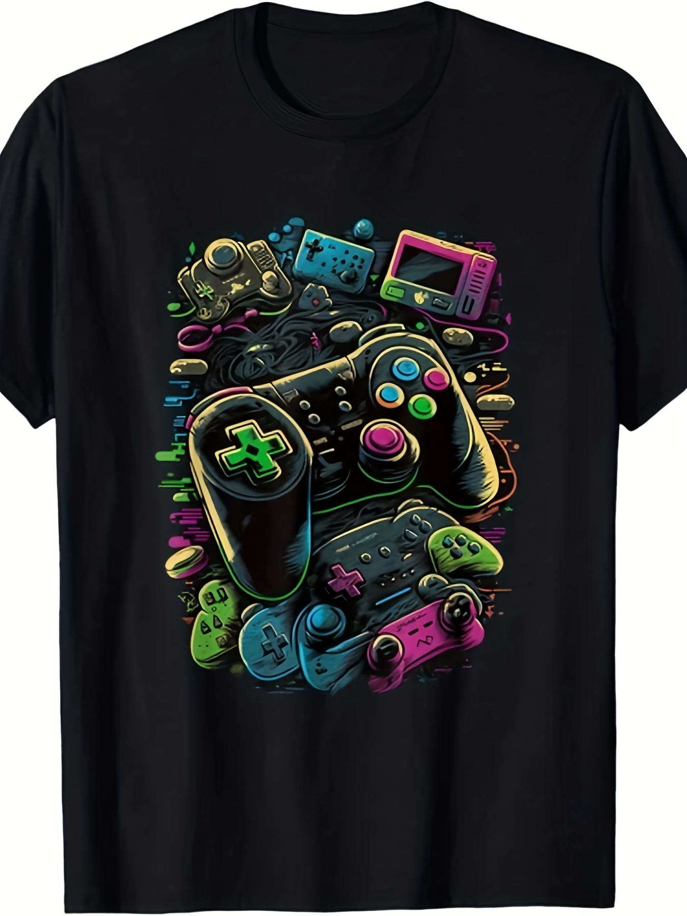 เสื้อยืดลายคอนโทรลเลอร์วิดีโอเ - Retro Gaming Icons บทวิจารณ์และราคา